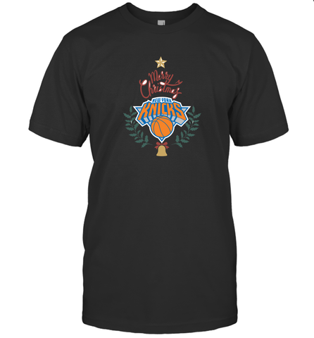 NBA New York Knicks Logo merry Christmas gilf Men's T-Shirt Men's T-Shirt / Black / S Men's T-Shirt - HHHstores