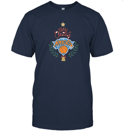 NBA New York Knicks Logo merry Christmas gilf Men's T-Shirt