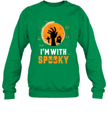 I'm With Spooky  Scary Halloween Costume Gift Crewneck Sweatshirt Crewneck Sweatshirt - HHHstores