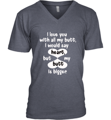 I Love You With All My Butt Would Say Heart Men's V-Neck Men's V-Neck - HHHstores