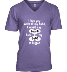 I Love You With All My Butt Would Say Heart Men's V-Neck Men's V-Neck - HHHstores