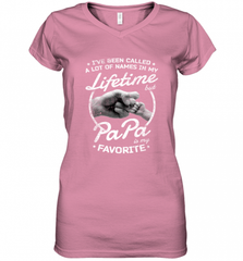 Papa Fathers Day Grandpa or Dad Women's V-Neck T-Shirt Women's V-Neck T-Shirt - HHHstores