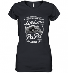 Papa Fathers Day Grandpa or Dad Women's V-Neck T-Shirt