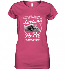 Papa Fathers Day Grandpa or Dad Women's V-Neck T-Shirt Women's V-Neck T-Shirt - HHHstores