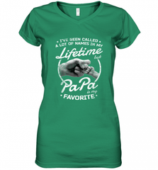 Papa Fathers Day Grandpa or Dad Women's V-Neck T-Shirt Women's V-Neck T-Shirt - HHHstores