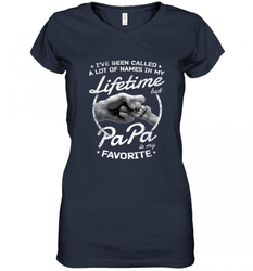 Papa Fathers Day Grandpa or Dad Women's V-Neck T-Shirt