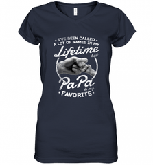 Papa Fathers Day Grandpa or Dad Women's V-Neck T-Shirt Women's V-Neck T-Shirt - HHHstores