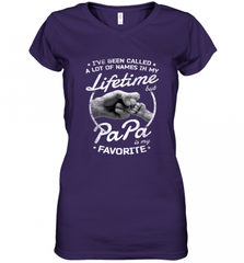Papa Fathers Day Grandpa or Dad Women's V-Neck T-Shirt Women's V-Neck T-Shirt - HHHstores