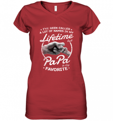 Papa Fathers Day Grandpa or Dad Women's V-Neck T-Shirt Women's V-Neck T-Shirt - HHHstores