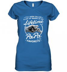 Papa Fathers Day Grandpa or Dad Women's V-Neck T-Shirt Women's V-Neck T-Shirt - HHHstores