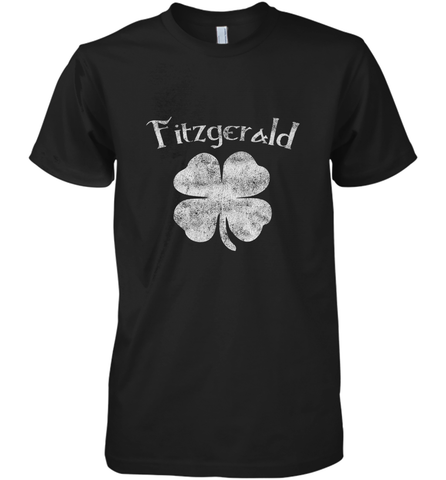 Vintage Fitzgerald Irish Shamrock St Patty's Day Men's Premium T-Shirt Men's Premium T-Shirt / Black / XS Men's Premium T-Shirt - HHHstores
