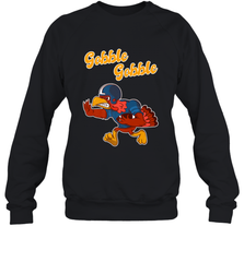 Turkey Football Shirt Funny Thanksgiving Turkey Gobble Gift Crewneck Sweatshirt Crewneck Sweatshirt - HHHstores