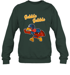 Turkey Football Shirt Funny Thanksgiving Turkey Gobble Gift Crewneck Sweatshirt Crewneck Sweatshirt - HHHstores