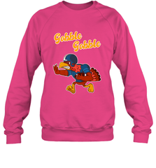 Turkey Football Shirt Funny Thanksgiving Turkey Gobble Gift Crewneck Sweatshirt Crewneck Sweatshirt - HHHstores