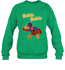 Turkey Football Shirt Funny Thanksgiving Turkey Gobble Gift Crewneck Sweatshirt Crewneck Sweatshirt - HHHstores