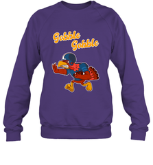 Turkey Football Shirt Funny Thanksgiving Turkey Gobble Gift Crewneck Sweatshirt Crewneck Sweatshirt - HHHstores