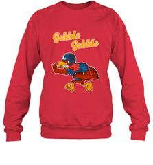 Turkey Football Shirt Funny Thanksgiving Turkey Gobble Gift Crewneck Sweatshirt Crewneck Sweatshirt - HHHstores