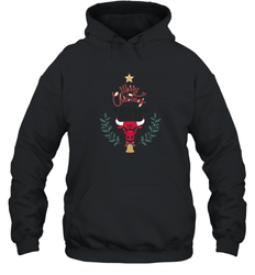 NBA Chicago Bulls Logo merry Christmas gilf Hooded Sweatshirt