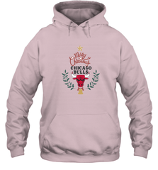 NBA Chicago Bulls Logo merry Christmas gilf Hooded Sweatshirt Hooded Sweatshirt - HHHstores
