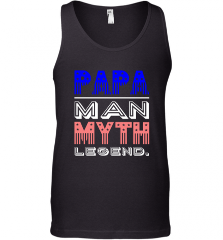 Papa Man Myth Legend Father's Day Dad Veteran Men's Tank Top Men's Tank Top / Black / XS Men's Tank Top - HHHstores