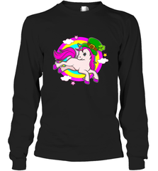Irish Leprechaun Unicorn Cute St Patricks Day Ireland Long Sleeve T-Shirt Long Sleeve T-Shirt - HHHstores
