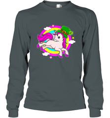Irish Leprechaun Unicorn Cute St Patricks Day Ireland Long Sleeve T-Shirt Long Sleeve T-Shirt - HHHstores