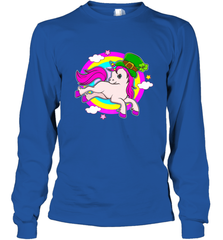 Irish Leprechaun Unicorn Cute St Patricks Day Ireland Long Sleeve T-Shirt Long Sleeve T-Shirt - HHHstores