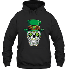Sugar Skull Leprechaun T Shirt St Patricks Day Women Men Hooded Sweatshirt Hooded Sweatshirt - HHHstores