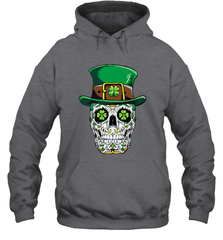 Sugar Skull Leprechaun T Shirt St Patricks Day Women Men Hooded Sweatshirt Hooded Sweatshirt - HHHstores