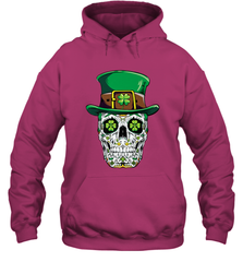 Sugar Skull Leprechaun T Shirt St Patricks Day Women Men Hooded Sweatshirt Hooded Sweatshirt - HHHstores