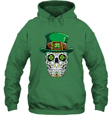 Sugar Skull Leprechaun T Shirt St Patricks Day Women Men Hooded Sweatshirt Hooded Sweatshirt - HHHstores