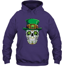 Sugar Skull Leprechaun T Shirt St Patricks Day Women Men Hooded Sweatshirt Hooded Sweatshirt - HHHstores