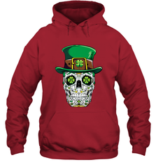 Sugar Skull Leprechaun T Shirt St Patricks Day Women Men Hooded Sweatshirt Hooded Sweatshirt - HHHstores