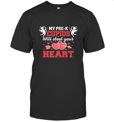 Teacher Valentine's Day Pre K Cupids Art Graphics Heart Love Men's T-Shirt Men's T-Shirt / Black / S Men's T-Shirt - HHHstores