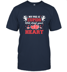 Teacher Valentine's Day Pre K Cupids Art Graphics Heart Love Men's T-Shirt Men's T-Shirt - HHHstores