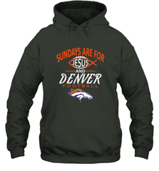 Sundays Are For Jesus and Denver Funny Christian Football Hooded Sweatshirt Hooded Sweatshirt - HHHstores