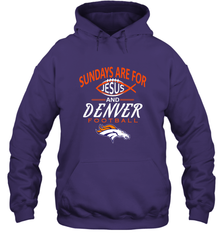 Sundays Are For Jesus and Denver Funny Christian Football Hooded Sweatshirt Hooded Sweatshirt - HHHstores