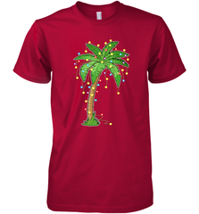 Christmas Lights Palm Tree Beach Funny Tropical Xmas Gift Men's Premium T-Shirt Men's Premium T-Shirt - HHHstores