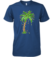 Christmas Lights Palm Tree Beach Funny Tropical Xmas Gift Men's Premium T-Shirt Men's Premium T-Shirt - HHHstores