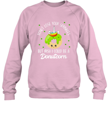 Donutcorn Funny Cute Donut Unicorn Irish St Patrick's Day Crewneck Sweatshirt Crewneck Sweatshirt - HHHstores