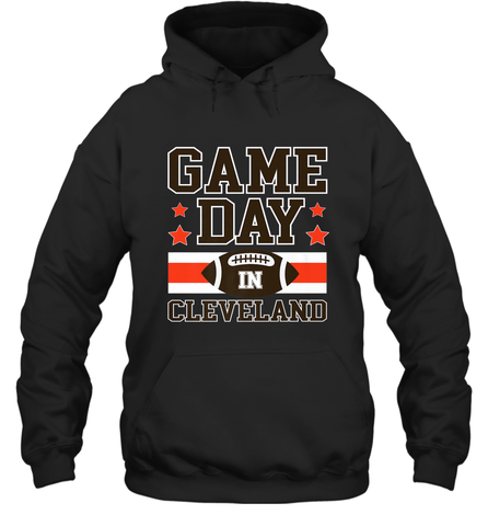 NFL Cleveland Game Day Football Home Team Colors Hooded Sweatshirt Hooded Sweatshirt / Black / S Hooded Sweatshirt - HHHstores
