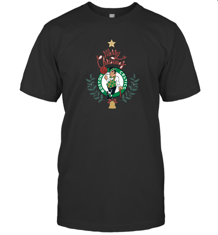 NBA Boston Celtics Logo merry Christmas gilf Men's T-Shirt Men's T-Shirt / Black / S Men's T-Shirt - HHHstores
