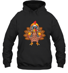 Cool Turkey Football Feathers Funny Thanksgiving Sports Gift Hooded Sweatshirt Hooded Sweatshirt - HHHstores