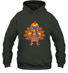 Cool Turkey Football Feathers Funny Thanksgiving Sports Gift Hooded Sweatshirt Hooded Sweatshirt - HHHstores
