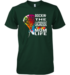 Lacrosse Rockin The Mom Life Men's Premium T-Shirt Men's Premium T-Shirt - HHHstores
