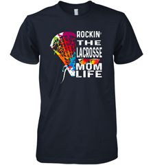 Lacrosse Rockin The Mom Life Men's Premium T-Shirt Men's Premium T-Shirt - HHHstores