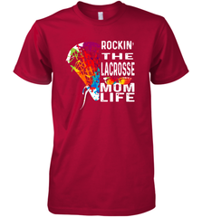 Lacrosse Rockin The Mom Life Men's Premium T-Shirt Men's Premium T-Shirt - HHHstores