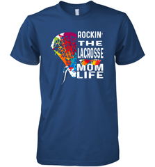 Lacrosse Rockin The Mom Life Men's Premium T-Shirt Men's Premium T-Shirt - HHHstores