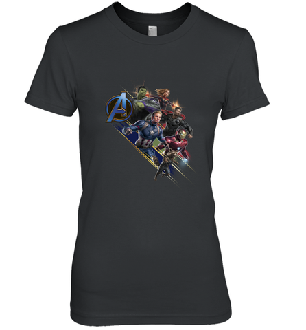 Marvel Avengers Endgame Action Pose Logo Women's Premium T-Shirt Women's Premium T-Shirt / Black / XS Women's Premium T-Shirt - HHHstores