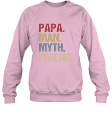 Papa Man Myth Legend Dad Father Crewneck Sweatshirt Crewneck Sweatshirt - HHHstores